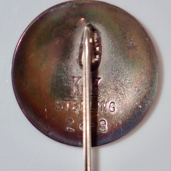Samual Kirk & Son Sterling Silver Poppy Hat Lapel Pin 26-8 New 2.25" Long - Picture 6 of 15